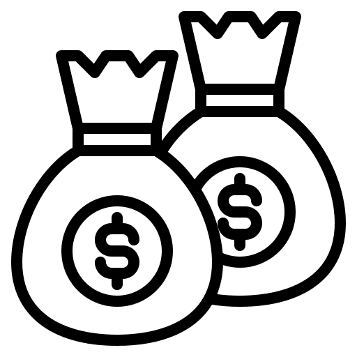 Money bags banking business and finance business icon