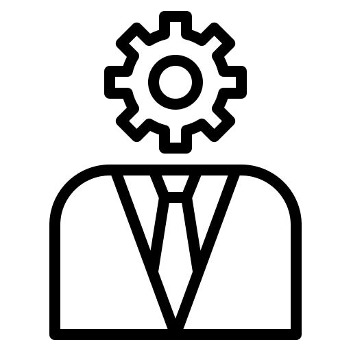 Businessman stick man boss people icon