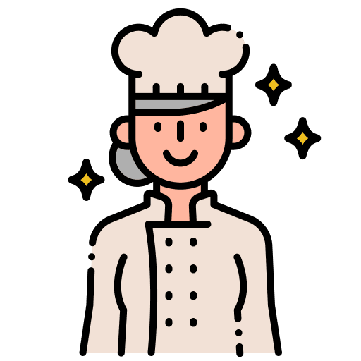 Chef woman occupation chef icon