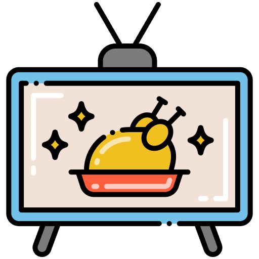 Cooking show television food and restaurant tv icon