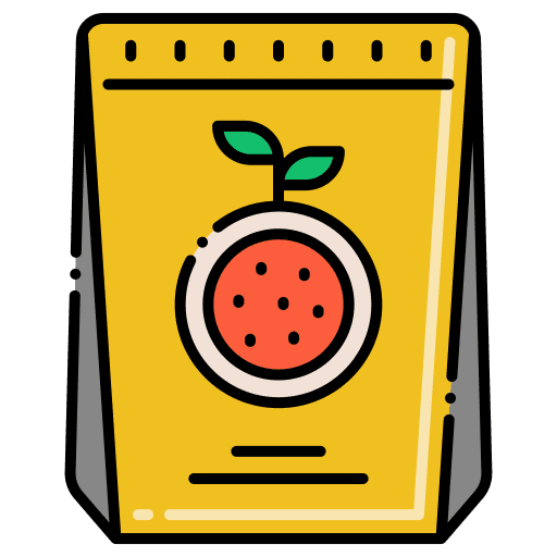 Organic product bag food and restaurant organic icon