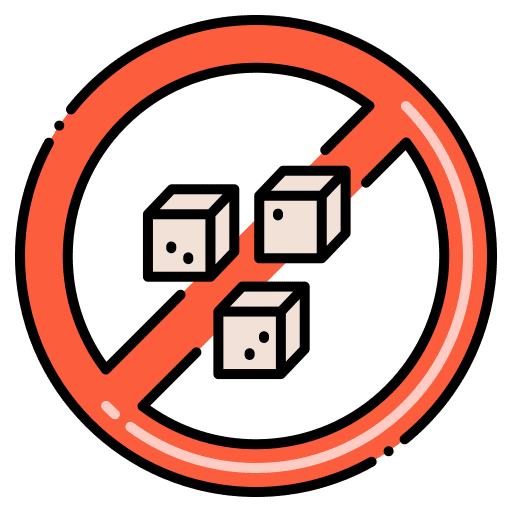 Sugar free sugar healthy food signaling icon