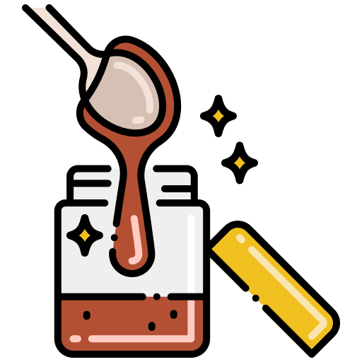 Caramel spoon eat cook icon