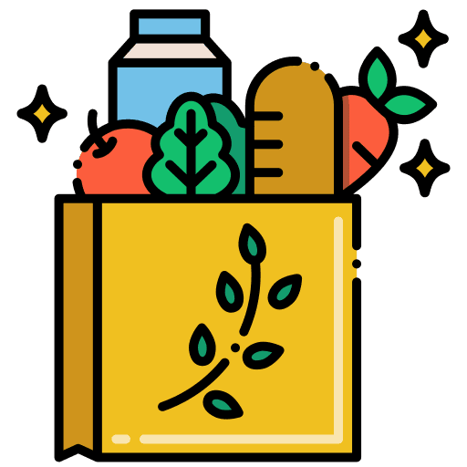Groceries grocery bag vegetable food and restaurant icon