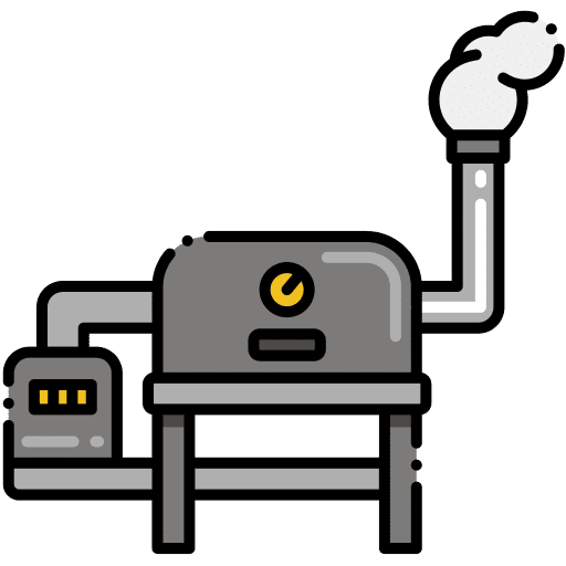 Smoker propane charcoal wood icon