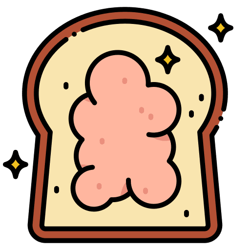 Bread breakfast meal food icon