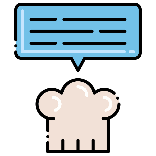 Chef hat communications chef hat conversation icon