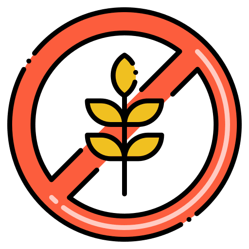 Gluten free food and restaurant gluten flour icon