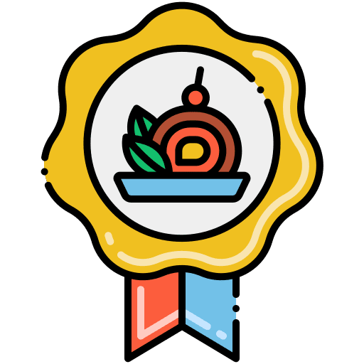 Gourmet badge food and restaurant restaurant icon