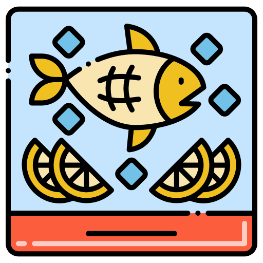 Seafood animals protein sea life icon