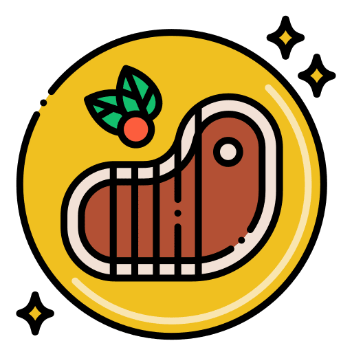 Steak meat restaurant steak icon