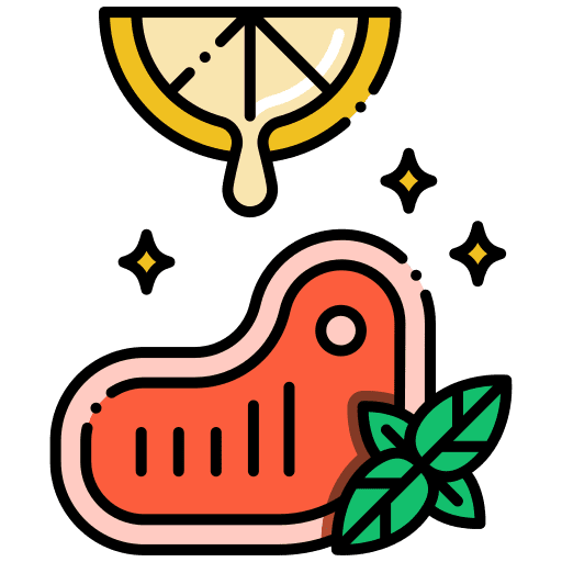 Meat food lemon meat icon