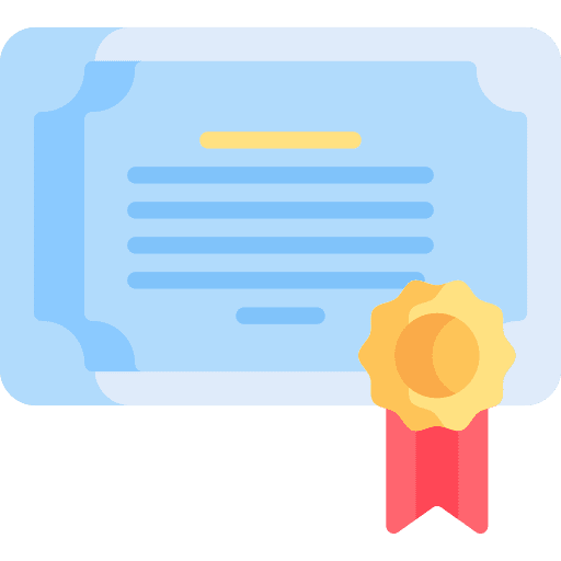 Certification trophy certification diploma icon