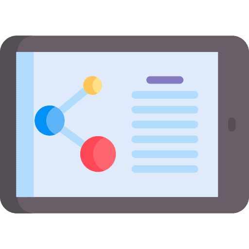 Molecule tablet structure science icon