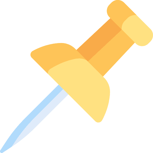 Push pin office material remember education icon