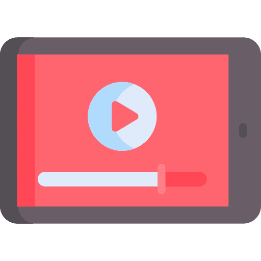 Video media play tablet icon Video media play tablet icon