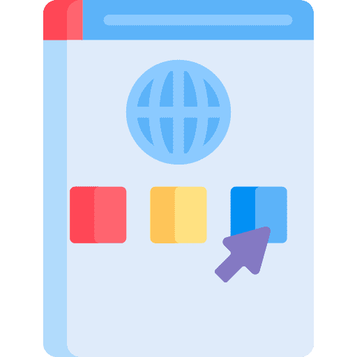 Menu education browser interface icon Menu education browser interface icon