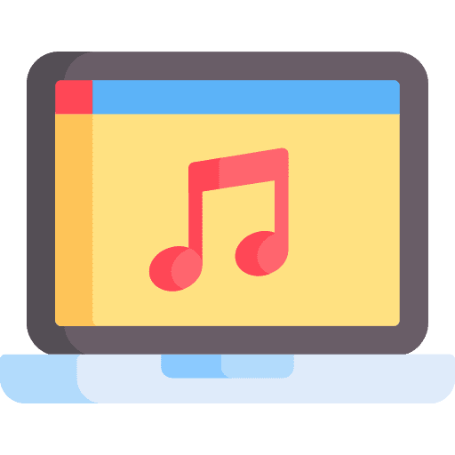 Music multimedia laptop multimedia option icon Music multimedia laptop multimedia option icon