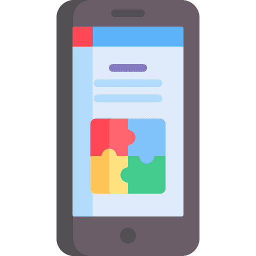 Puzzle smartphone solution business and finance icon Puzzle smartphone solution business and finance icon