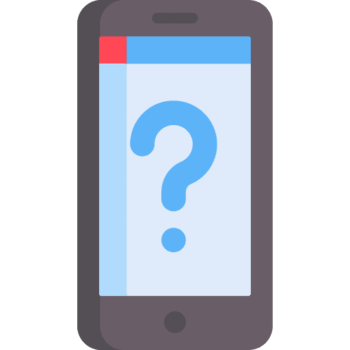 Question smartphone education speech bubble icon Question smartphone education speech bubble icon