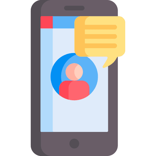 Smartphone communications profile smartphone icon Smartphone communications profile smartphone icon