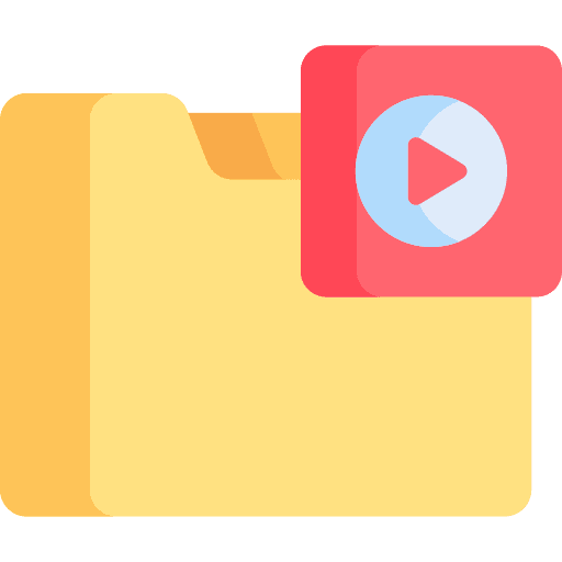 Video files and folders video interface icon Video files and folders video interface icon