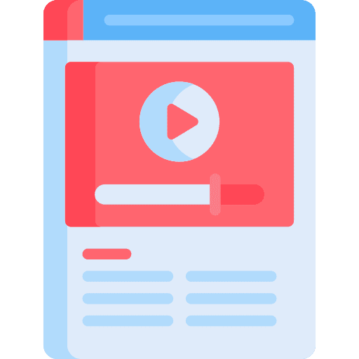 Video website seo and web marketing icon Video website seo and web marketing icon