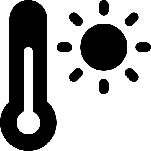 Hot forecast thermometer climate icon