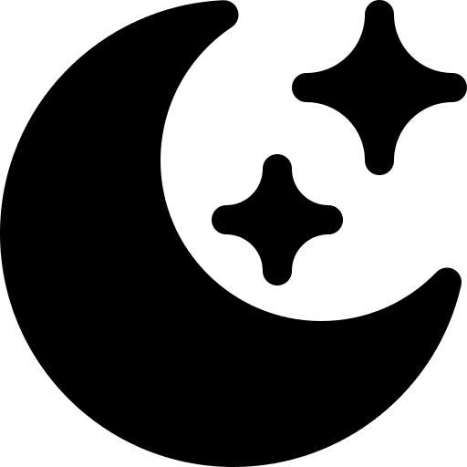 Night climate stars nature icon