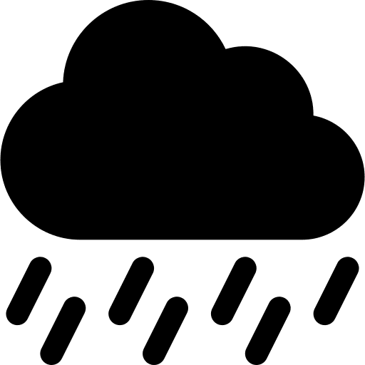 Rainy storm cloud climate icon
