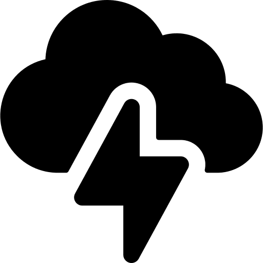 Thunder weather thunderstorm forecast icon