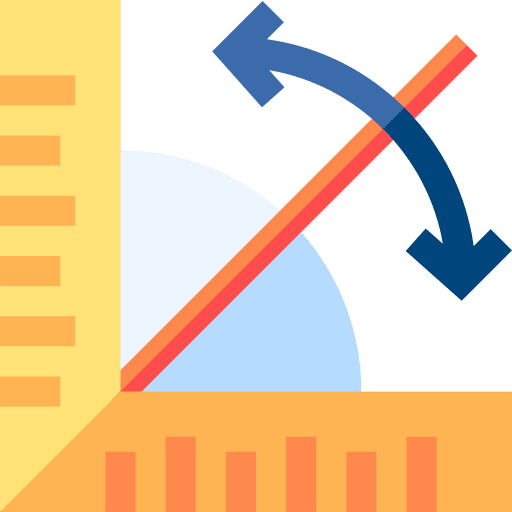Angle measurement maths geometry icon
