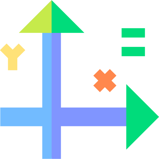 Coordinate axes education graph mathematics icon