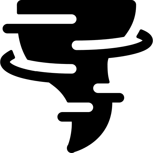 Tornado natural disaster typhoon hurricane icon
