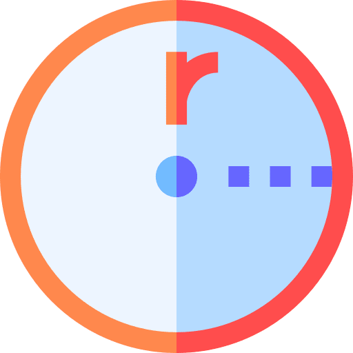 Radius maths polygonal mathematics icon Radius maths polygonal mathematics icon
