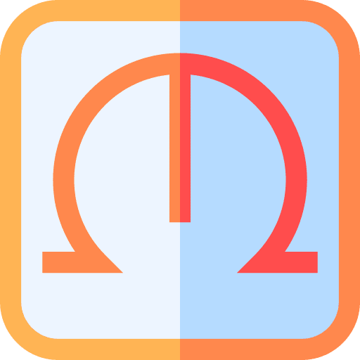 Omega education shapes and symbols mathematics icon Omega education shapes and symbols mathematics icon