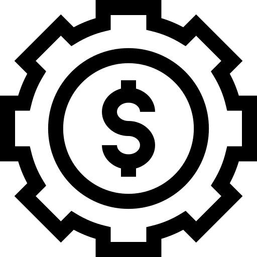 Asset management dollar investment business and finance icon