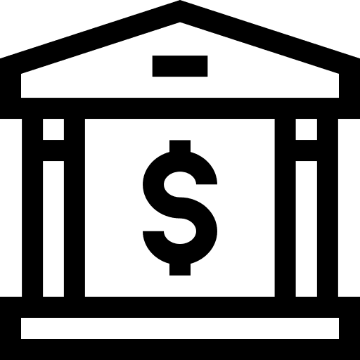 Bank business and finance bank architecture and city icon