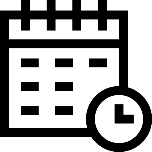 Deadline estimate organization alarm icon