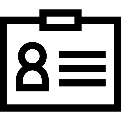 Id card role identity acreditation icon