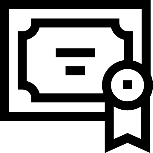 Certificate certificate patent education icon