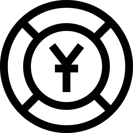 Chinese yuan coins business and finance money icon