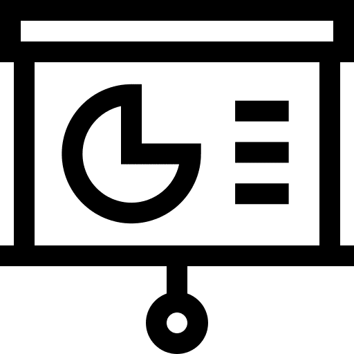 Presentation graph stats analysis icon