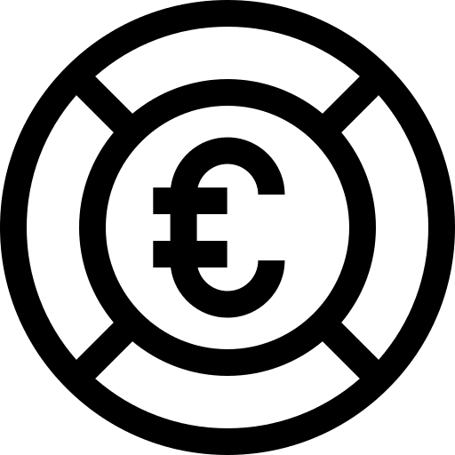 Euro coin euro currency icon