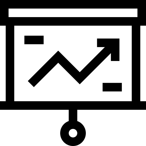 Presentation presentation statistics line graph icon