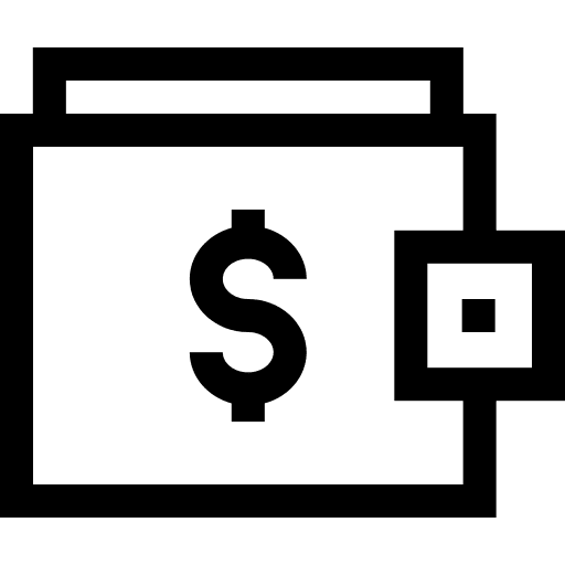 Wallet business and finance wallet dollar icon