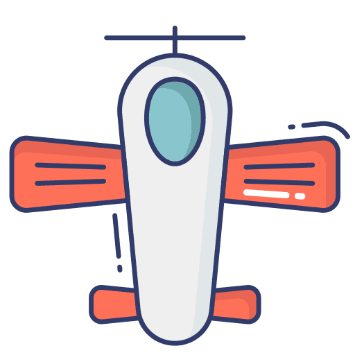 Airplane kid and baby aeroplane toy icon