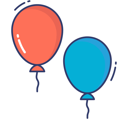 Balloons birthday party balloons icon