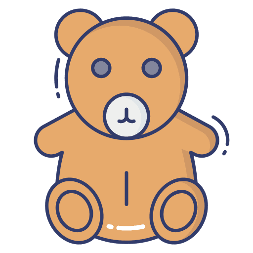 Bear puppet baby toy bear icon