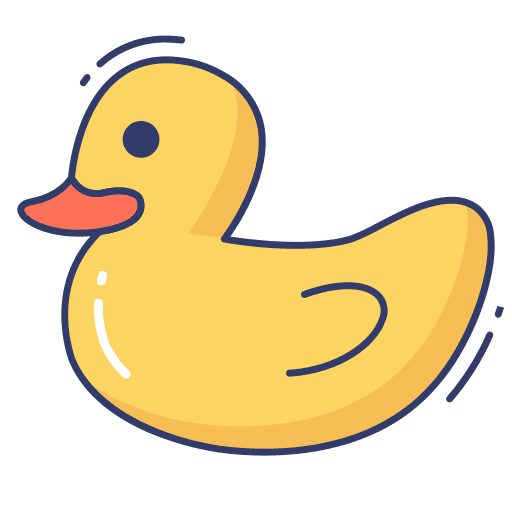 Rubber duck duck kid and baby baby toy icon